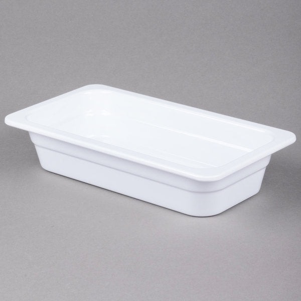 GN 1/3 White Melamine Gastronorm Pan 65mm Deep