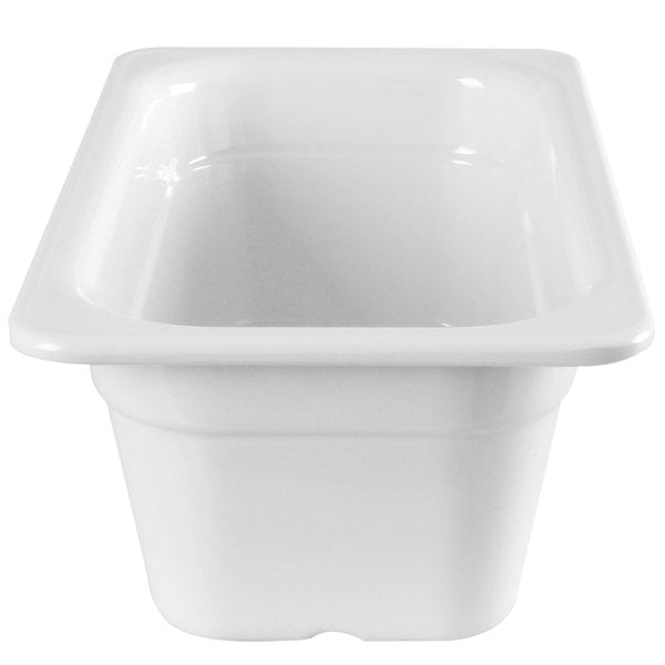 GN 1/4 White Melamine Gastronorm Pan 100mm Deep