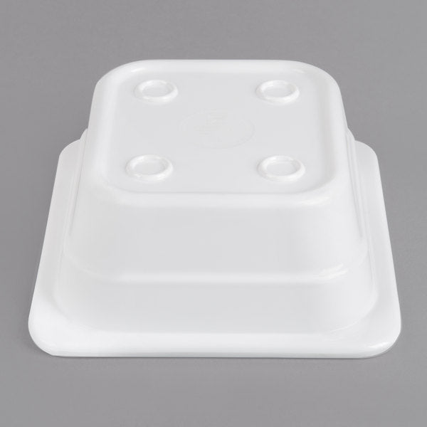 GN 1/6 White Melamine Gastronorm Pan 100mm Deep