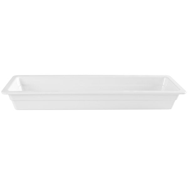 GN 2/4 White Melamine Gastronorm Pan 65mm Deep