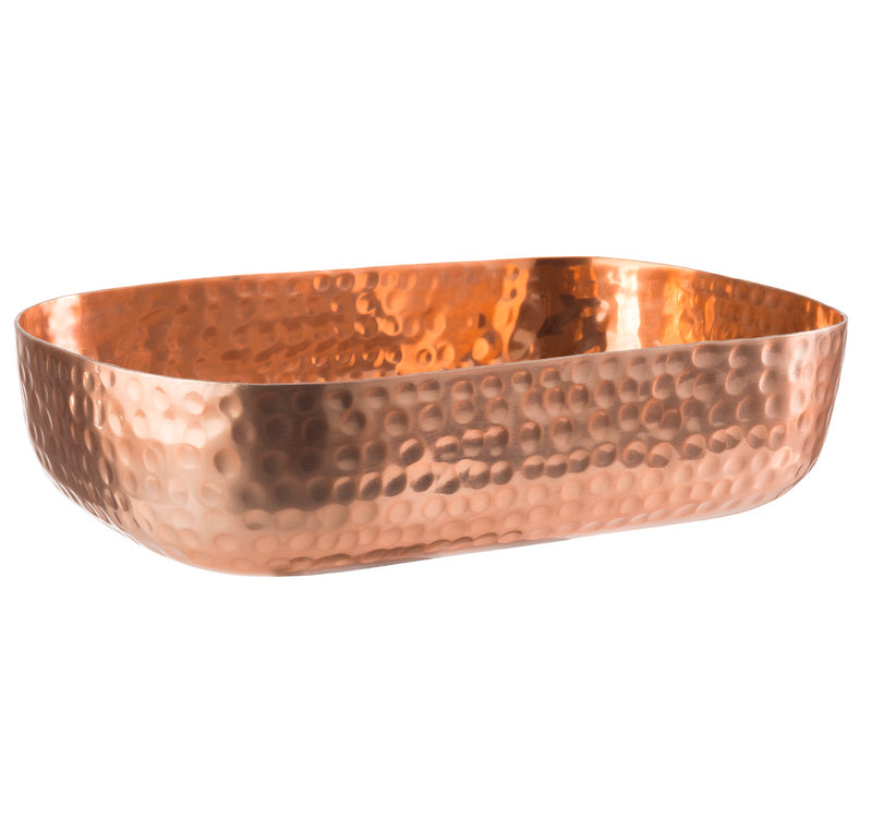 Aluminum Copper look Hammered Bowl 23 x 15.5 x 6cm