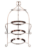 Discontinued - Romantic Style Serving Stand Antique Copper look 54 x 30cm / 21 ¼" x 11 ¾"