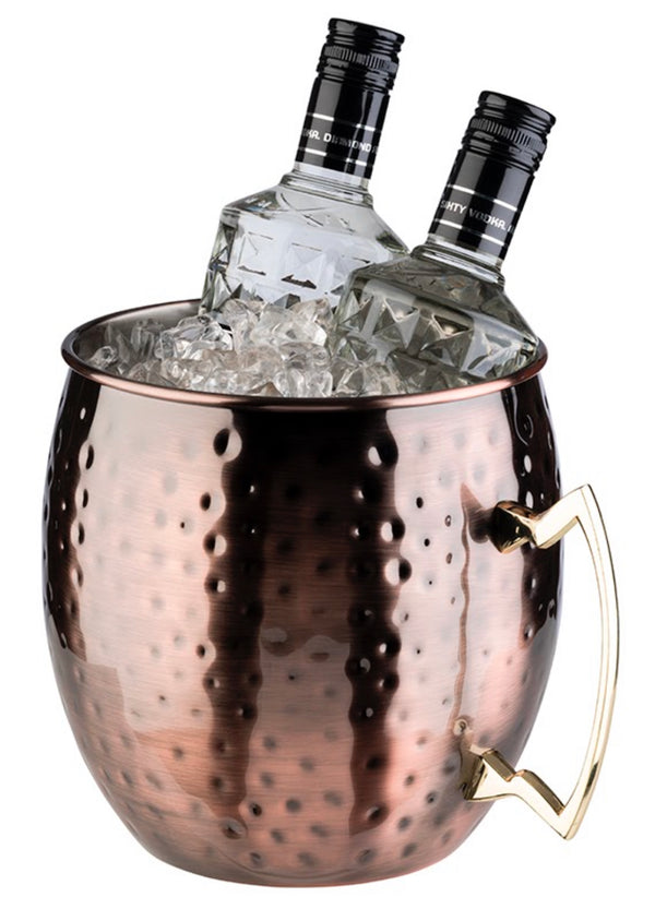 Moscow Mule Bottle Cooler Antique Hammered Copper look (Stainless Steel) (5 Ltr) - Pack of 1