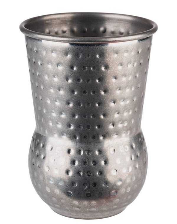 Mini Shot Barrel Mugs Antique Hammered Stainless look 5.5 x 4.5cm / 2 â…•â x 1 ¾â (0.06 Ltr) - Pack of 1