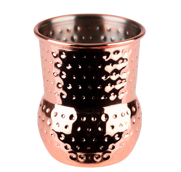 Mini Shot Barrel Mugs Glossy Hammered Copper look 5.5 x 4.5cm / 2 â…•â x 1 ¾â (0.06 Ltr) - Pack of 1