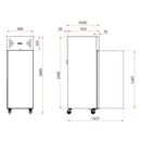 Koldbox KXF600 Single Door Upright Stainless Steel 600 Litre Freezer