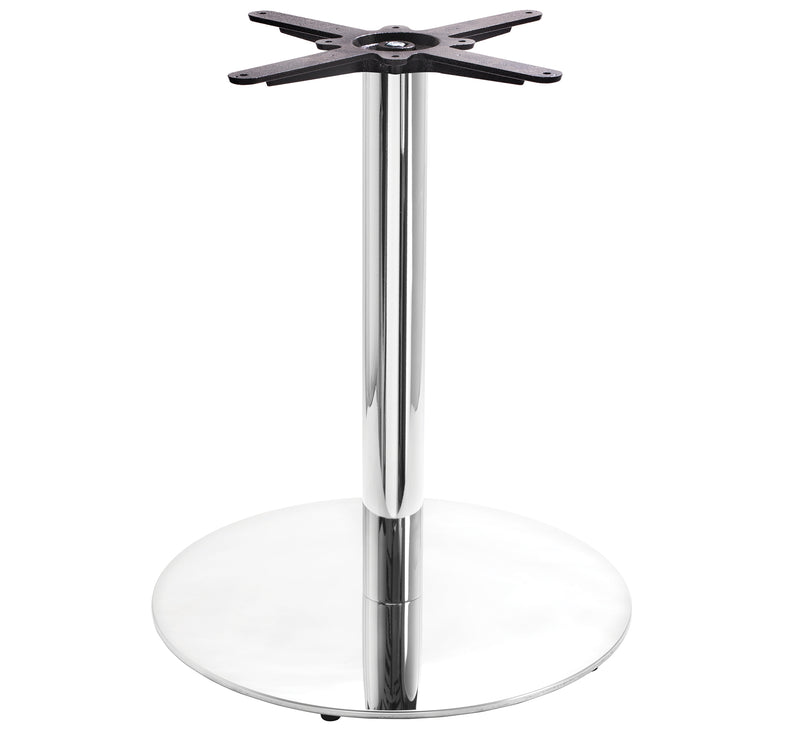 Chrome Round Table Base - Large - Dining height - 720 mm