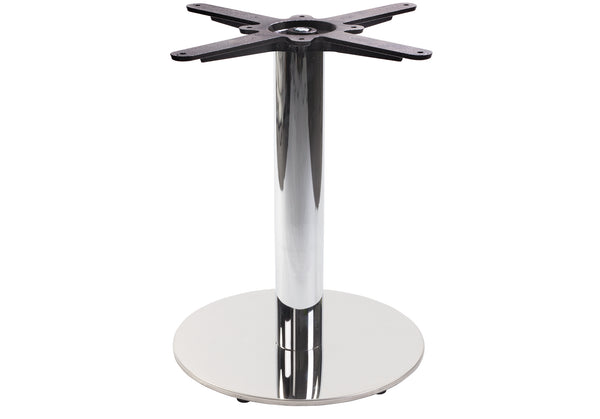 Chrome Round Table Base - Small - Coffee height - 450 mm