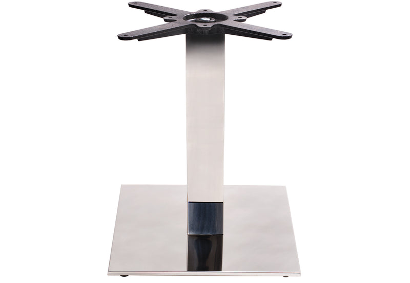 Chrome Square Table Base - Small - Coffee height - 450 mm