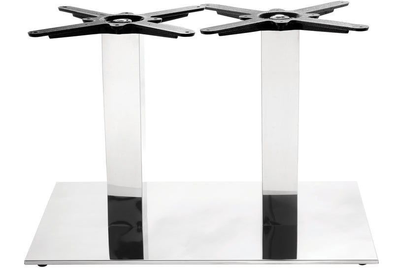 Chrome Rectangular Table Base - Twin - Coffee height - 450 mm