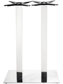 Chrome Rectangular Table Base - Twin - Poseur height - 1080 mm