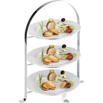 3 Tier Chrome Stand (holds max 26cm plate)  33cm x 24cm