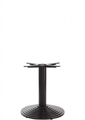 Black Cast Iron Round Step Table Base - Medium - Coffee height - 450 mm