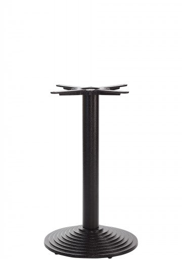 Black Cast Iron Round Step Table Base - Medium - Dining height - 720 mm
