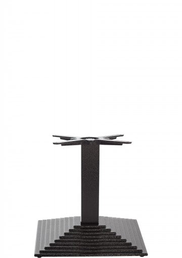 Black Cast Iron Rectangular Step Table Base - Single - Coffee height - 450 mm