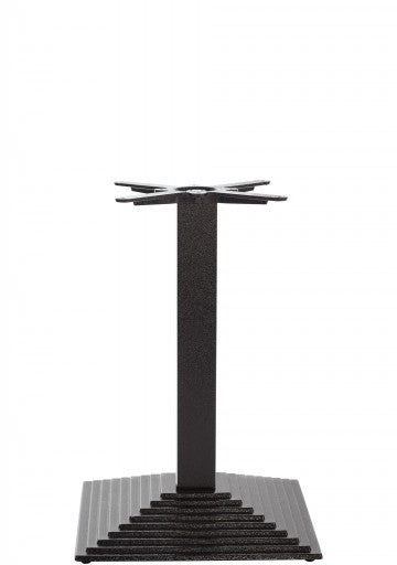 Schwarzer rechteckiger Stufentisch aus Gusseisen – einzeln – Esszimmerhöhe – 720 mm
