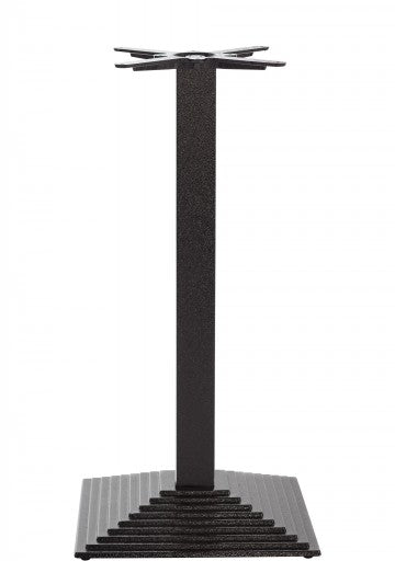 Black Cast Iron Rectangular Step Table Base - Single - Poseur height - 1080 mm