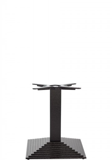 Schwarzer quadratischer Stufentisch aus Gusseisen – mittelgroß – Kaffeehöhe – 450 mm