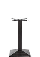 Black Cast Iron Square Step Table Base - Medium - Dining height - 720 mm