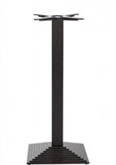 Schwarzer, quadratischer Stufen-Tischsockel aus Gusseisen – Mittel – Poseur-Höhe – 1080 mm