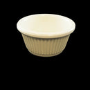 Geriffelte Auflaufförmchen aus Melaminknochen, 60 ml, 12 Stück