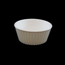 Geriffelte weiße Auflaufförmchen aus Melamin, 118 ml, 12 Stück
