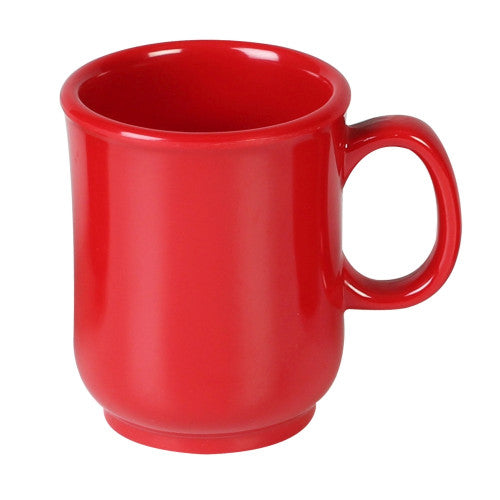 Bulbous Pure Red Melamine Mug - Pack Of 12