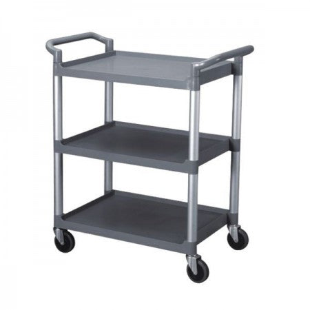 3-Tier Grey Bussing Cart 40-1/2" x 19-3/4" x 37-7/8