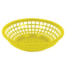 Plastic Yellow Round Fast Food Basket 203mm - Pack of 12
