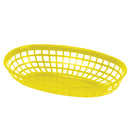 Plastic Yellow Oval Fast Food Basket 237mm - Pack of 12