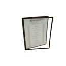 Doppelt gefalteter brauner Menüeinband, 216 mm x 279 mm