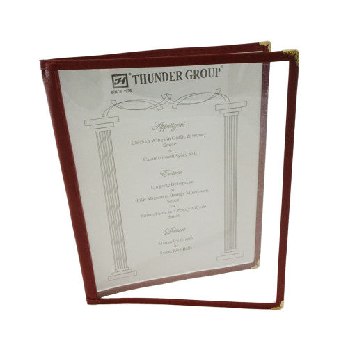 Double Fold Maroon Menu Cover 216mm x 279mm