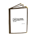 4 Page Book Fold Brown Menu Cover 216mm x 356mm
