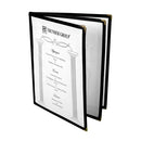 6 Page Book Fold Brown Menu Cover 216mm x 279mm