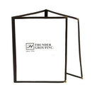 Couverture de menu marron pliable de 3 pages, 216 mm x 279 mm