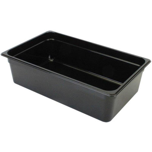 Full Size Polycarbonate GN 1/1 Black Food Pan 150mm