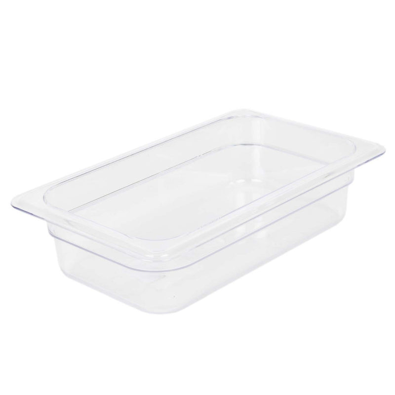 Clear Polycarbonate GN 1/4 Gastronorm Food Pan Container 65mm