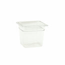 GN 1/6, 150 mm tiefer, transparenter Gastronorm-Behälter aus Polycarbonat