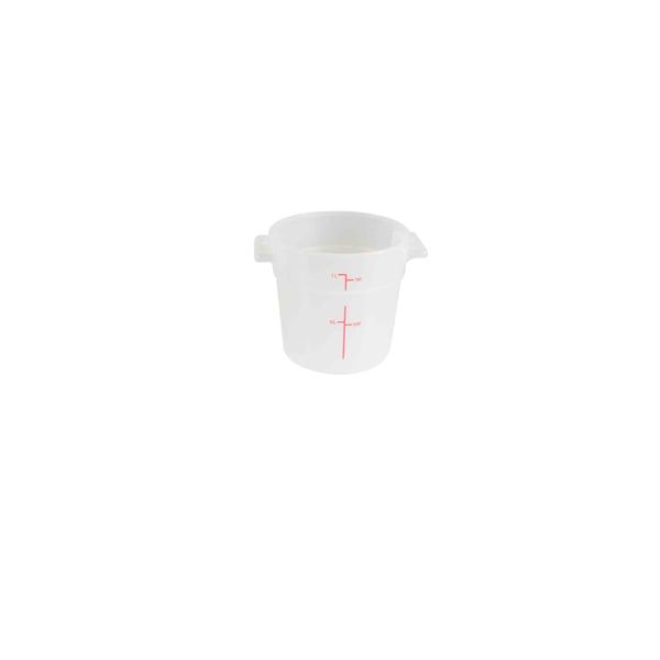 1-Quart Round Food Storage Container Translucent