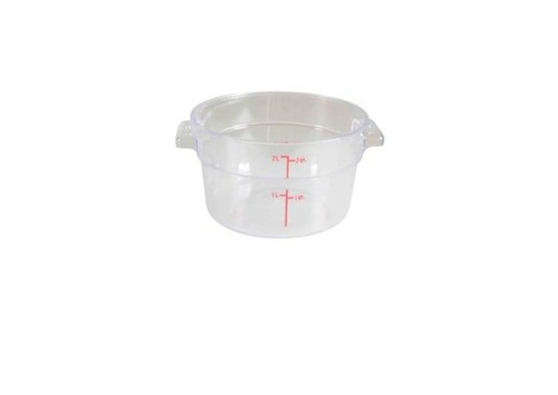 1.9Litre Polycarbonate Round Food Storage Container Clear