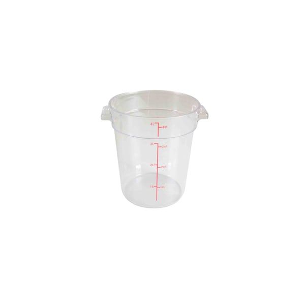 4-Quart Round Food Storage Container Clear