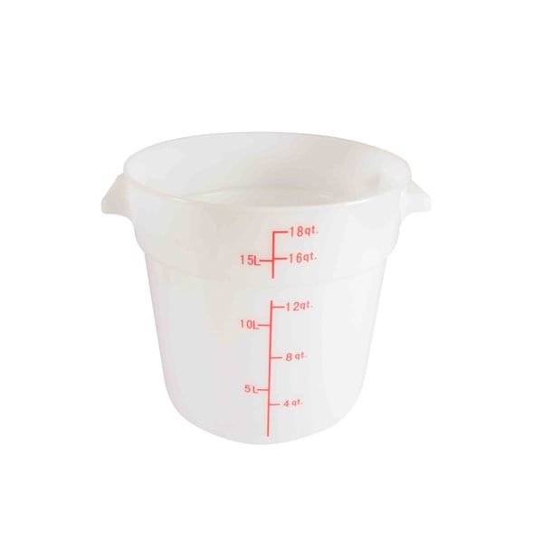 18-Quart Round Food Storage Container White