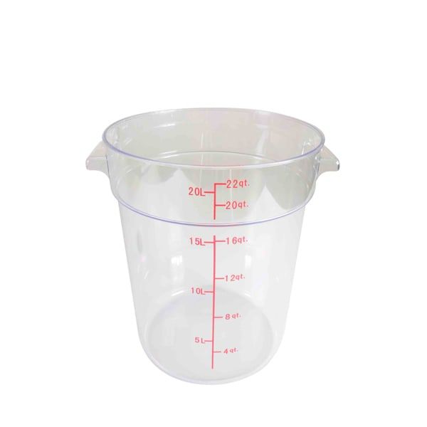 22-Quart Round Food Storage Container Clear