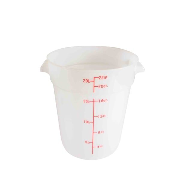 22-Quart Round Food Storage Container White