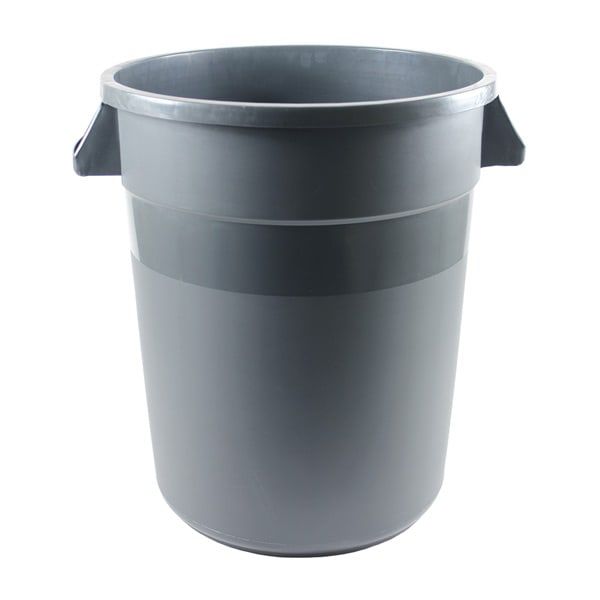 20-Gallonen-Kunststoff-Mülleimer ohne Deckel, grau