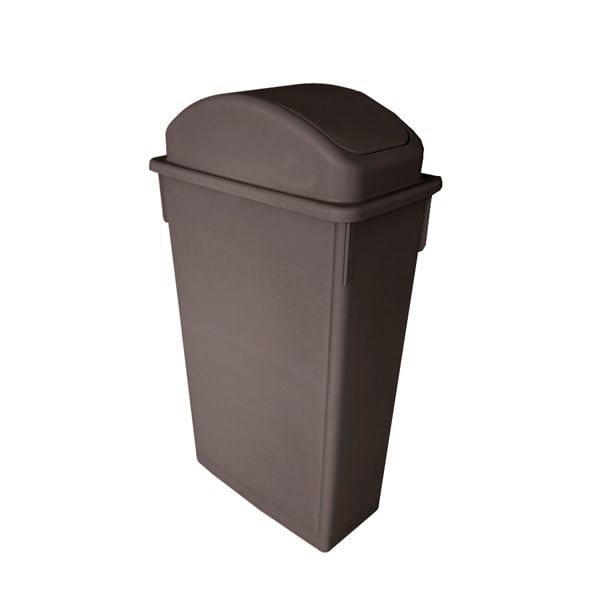 Plastic Lid for 23 Gal Plastic Trash Can Brown