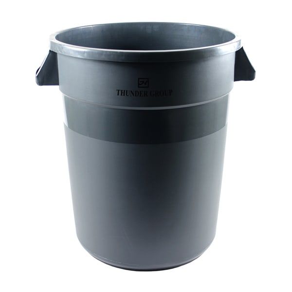 44-Gallonen-Kunststoff-Mülleimer ohne Deckel, Grau