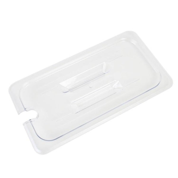 Polycarbonate Food Pan Lid with Spoon Notch and Handle - Kitchway.com