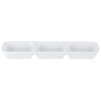 Porcelite Three Division Dip Tray-20x6.5cm