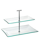 Aura 2-stufige rechteckige Glasplatte 11,75 x 8", 10,25 x 5,75" (30 x 20,5 cm, 16 x 14 cm)